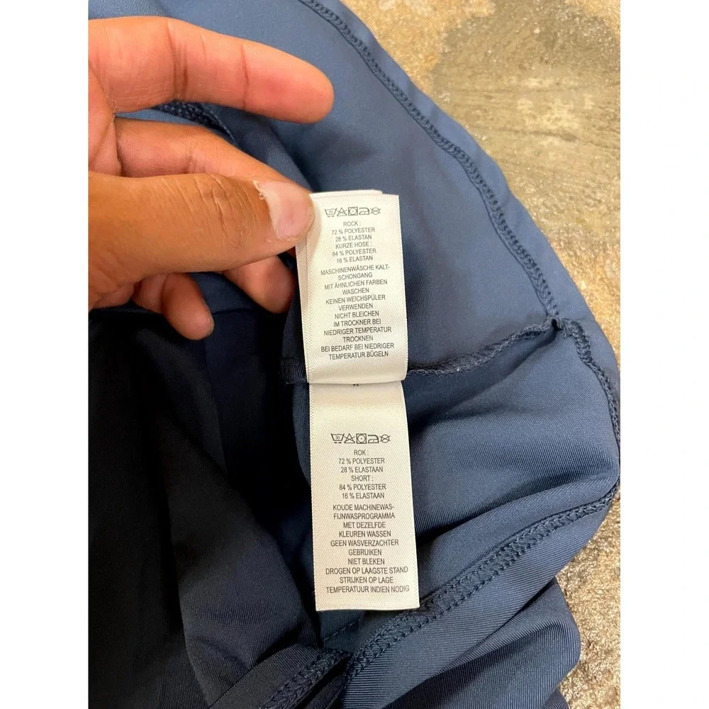 Tommy Bahama Athletic Skirt Skort Womens Medium Navy Blue Ruffle Detail Golf - Picture 8 of 16